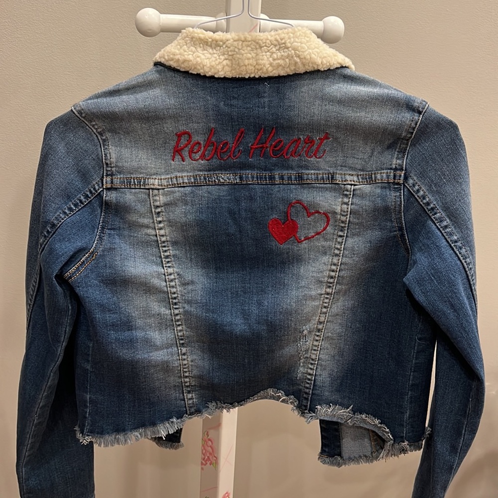 Hudson Rebel Heart Embroidered Denim Jacket